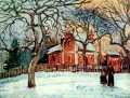 chestnut trees louveciennes winter 1872 Camille Pissarro scenery